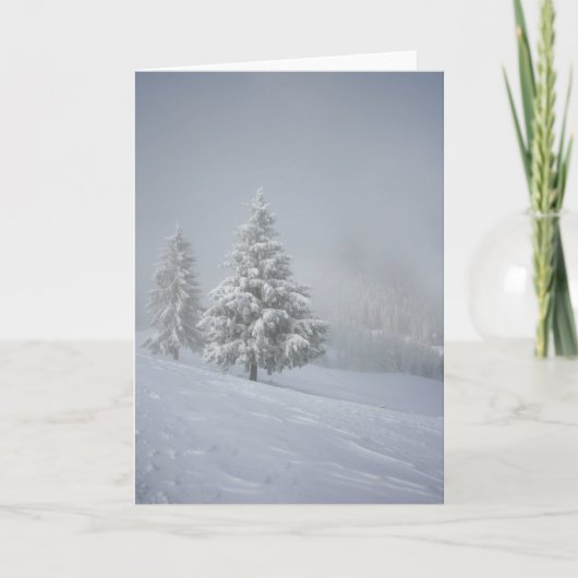 Het Landschap van de winter Feestdagen Kaart (Voorkant)