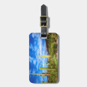 Het landschap van de woestijncactus, Arizona Bagagelabel (Voorkant verticaal)