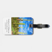 Het landschap van de woestijncactus, Arizona Bagagelabel (Achterkant horizontaal)