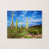 Het landschap van de woestijncactus, Arizona Legpuzzel (Horizontaal)
