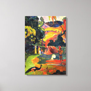 Het Landschap van Gauguin met de Omslag van het Ca Canvas Afdruk