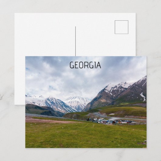 Het landschap van Georgia Sakartvelo Briefkaart (Voorkant / Achterkant)