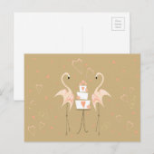 Het landschap van het briefkaart Flamingo Wedding (Voorkant / Achterkant)
