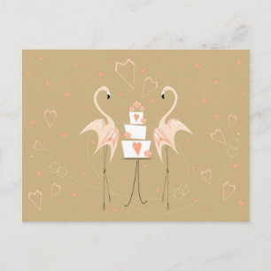 Het landschap van het briefkaart Flamingo Wedding