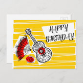 Het landschap van het briefkaart Souvenirs Birthda (Voorkant / Achterkant)