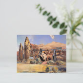 Het landschap van het eerste kwartaal van de maan  briefkaart (Staand voorkant)