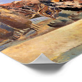 Het landschap van het eerste kwartaal van de maan  poster (Hoek)