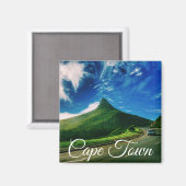 Het landschap van het hoofd van Kaapstad Lion Magneet (Voorkant / Achterkant)