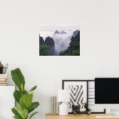 Het landschap van Mt. Huangshan (Gele Berg) in Poster (Thuiskantoor)