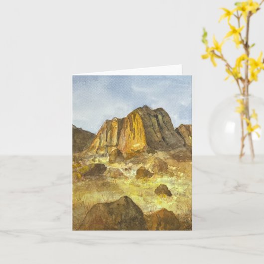 Het landschap van Nevada 4 Kaart (Gele Bloem)