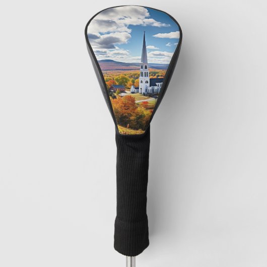 Het landschap van New England in de Herfst Golfheadcover (Voorkant)