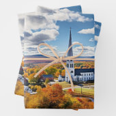 Het landschap van New England in de Herfst Inpakpapier Vel (In situ)