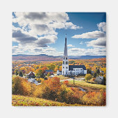 Het landschap van New England in de Herfst Magneet (Voorkant)