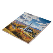 Het landschap van New England in de Herfst Tegeltje (Zijkant)