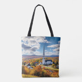 Het landschap van New England in de Herfst Tote Bag (Achterkant)