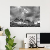 Het landschap van Passo Sellla Poster (Thuiskantoor)