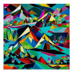 Het landschap van Peaks Perfect Poster
