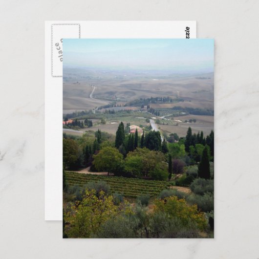 Het Landschap van Pienza Briefkaart (Voorkant / Achterkant)