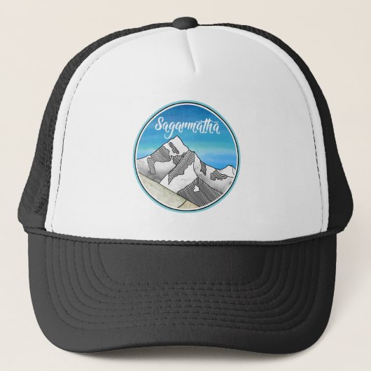 Het landschap van Sagarmatha Mount Everest Trucker Pet (Voorkant)