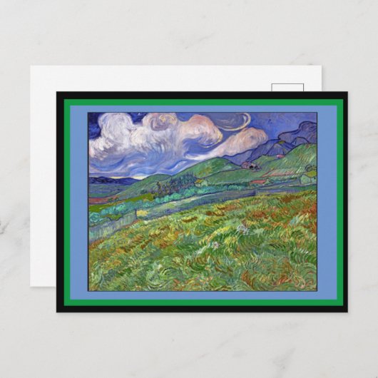 Het landschap van Saint-Ré my, Van Gogh, Briefkaart (Voorkant / Achterkant)