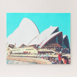 Het landschap van Sydney Opera House is uitdagend Legpuzzel