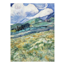 Het landschap van Van Gogh van Saint-Rémy (1889)