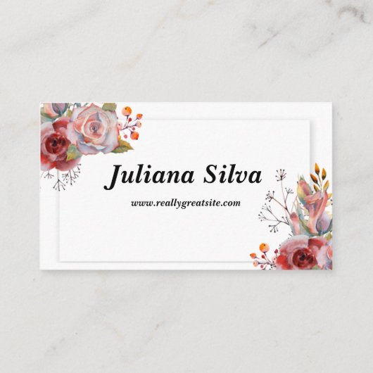 Het landschap van witte en bruine Visitekaartje Informatiekaartje (Achterkant)