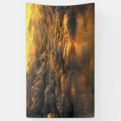 Het landschap van wolken en water met vogels spandoek (Verticaal)