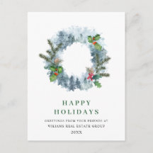 Het landschap Wreater Kerstmis Pines Greeting Holi