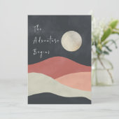 Het landschapsgebergte het avontuur begint te trek kaart (Staand voorkant)