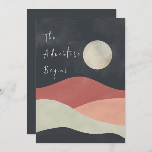 Het landschapsgebergte het avontuur begint te trek kaart (Voorkant / Achterkant)