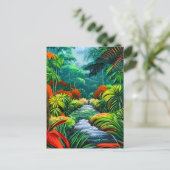 Het LandschapsGezicht van een Oerwoud Briefkaart (Staand voorkant)