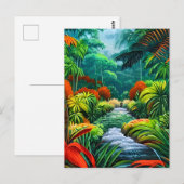 Het LandschapsGezicht van een Oerwoud Briefkaart (Voorkant / Achterkant)