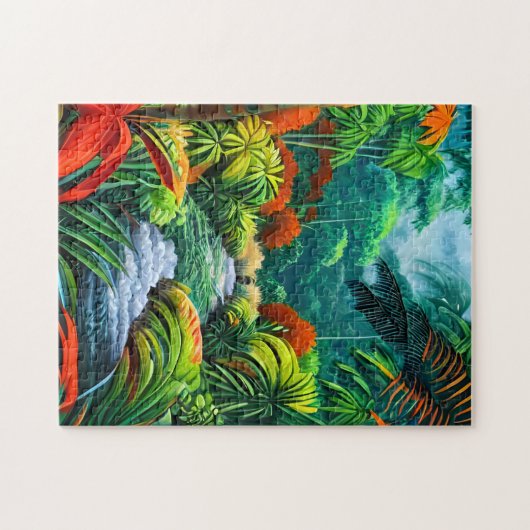 Het LandschapsGezicht van een Oerwoud Legpuzzel (Horizontaal)