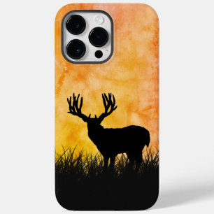 Het landschapslandschap van Deer Stag Silhouette j Case-Mate iPhone 14 Pro Max Hoesje