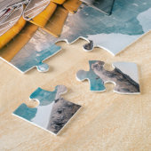 Het landschapslandschap van het prachtige bergkano legpuzzel (Zijkant)