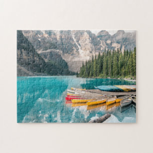 Het landschapslandschap van het prachtige bergkano legpuzzel