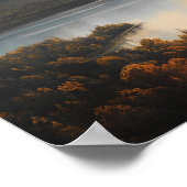 Het landschapsschilderij van het bergmeer - landsc poster (Hoek)