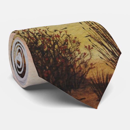 het landschapsschilderontwerp herfstkleuren stropdas (Opgerold)