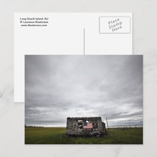 Het lange Eiland van het Strand, NJ Briefkaart (Voorkant / Achterkant)