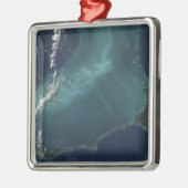 Het lange, smalle Eleuthra-eiland van de Bahama's Metalen Ornament (Links)