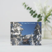 Het lange spoor, Vermont in de winter Briefkaart (Staand voorkant)