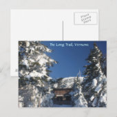 Het lange spoor, Vermont in de winter Briefkaart (Voorkant / Achterkant)
