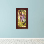 Het lange Verloving van Arthur Hughes, de  Kunst Canvas Afdruk (Insitu (Houten vloer))