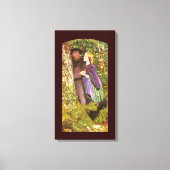 Het lange Verloving van Arthur Hughes, de  Kunst Canvas Afdruk (Voorkant)