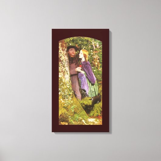 Het lange Verloving van Arthur Hughes, de  Kunst Canvas Afdruk (Voorkant)