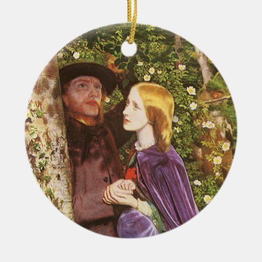 Het lange Verloving van Arthur Hughes, de Kunst Keramisch Ornament (Voorkant)