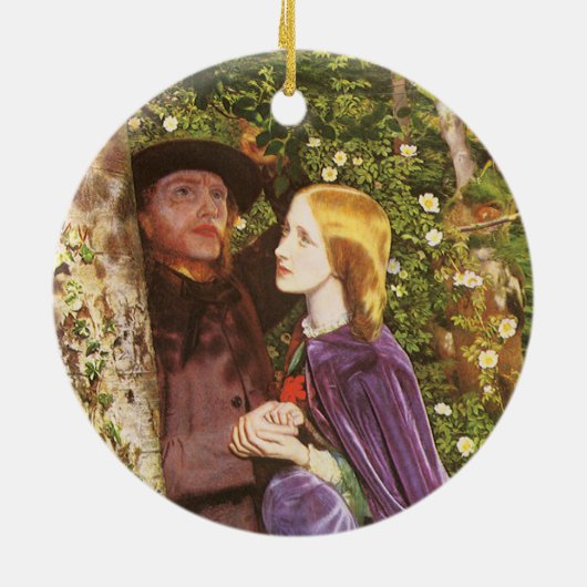 Het lange Verloving van Arthur Hughes, de  Kunst Keramisch Ornament (Achterkant)