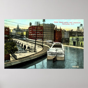 Het langste aquaduct op het Erie Canal Poster