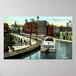 Het langste aquaduct op het Erie Canal Poster
